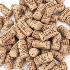 Tebery 100 Pack 8 Natural Wine Corks, 7/8 x 1 3/4 Straight Cork, Wine Stopper f