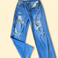 Vintage Women's Blue Jeans Size L High-Rise