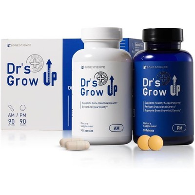 BONE SCIENCE Dr's Grow UP AM & PM Bone Support for Kids & Teens, D3 K2 MK7