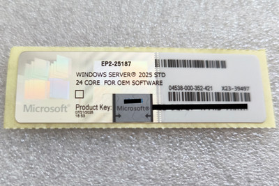 Microsoft Windows Server 2025 Stander COA Aufkleber Key