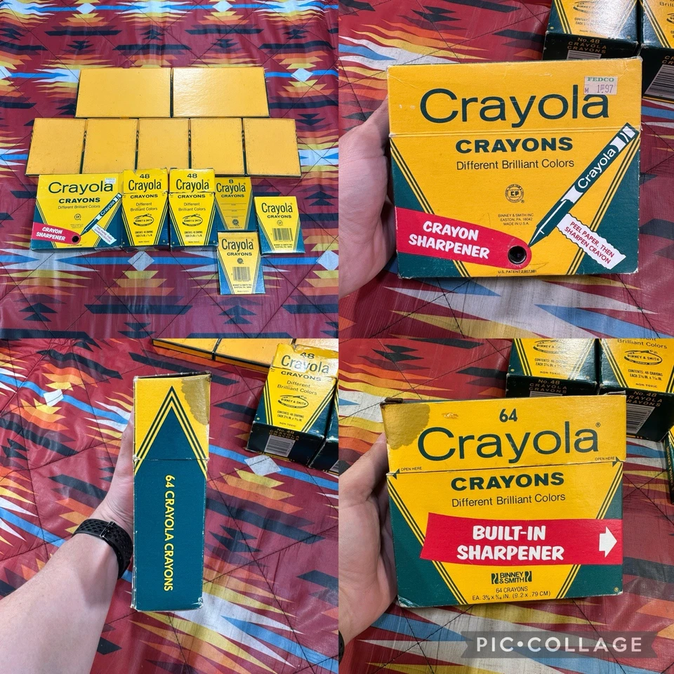 Lote De Colección De 13 Cajas Crayones Crayola Binney & Smith Hechas En EE. UU. Foto 2 de 4