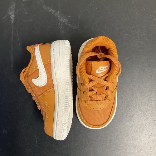 Nike Air Force 1 LV8 2 (TD) Brown White DX1886 800 Size 2C New Toddler Kids - Picture 8 of 9