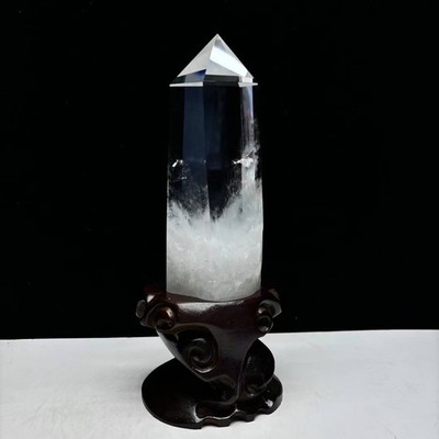 2.68LB Natural Clear Quartz Obelisk Quartz Crystal Point Wand Tower Healing