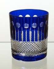 Whiskyglas aus Kristall Handarbeit blaufarbene  drink Wassergläser Whiskey