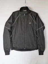 Pearl Izumi Vintage Cycling Jacket Black Zip Up Y2K Athleisure Performance Sz M