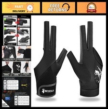3 Finger Billiard Pool Gloves for Left Hand, Snooker Cue Sport Glove, Unisex Siz