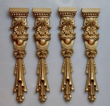 Ornate French Style Set Of Four Decorative Furniture Columns