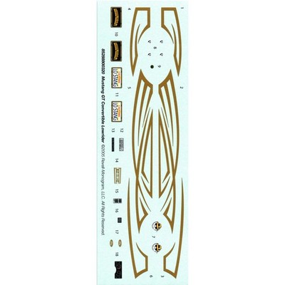 Revell Monogram Mustang GT Convertible Lowrider Decal 85288800320 Gold Pinstripe