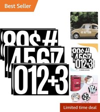 Large White Mailbox Number Stickers 30 Pack Waterproof Vinyl for Outdoors