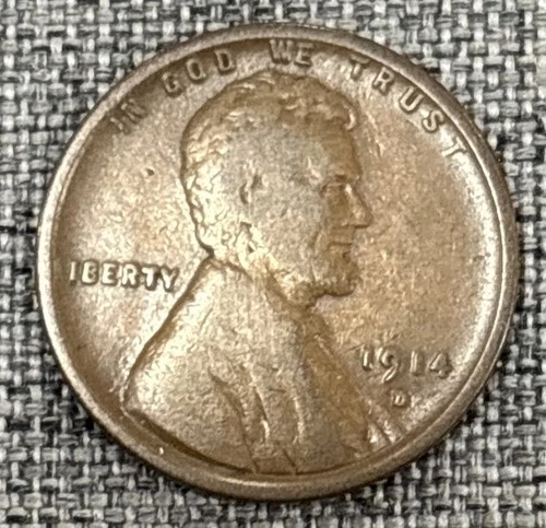 1914 D lincoln cent VG