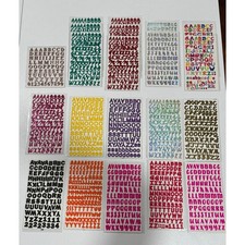 21 Sets Stickabilities Scrapbooking Stickers Letters  Numbers Variety Colors