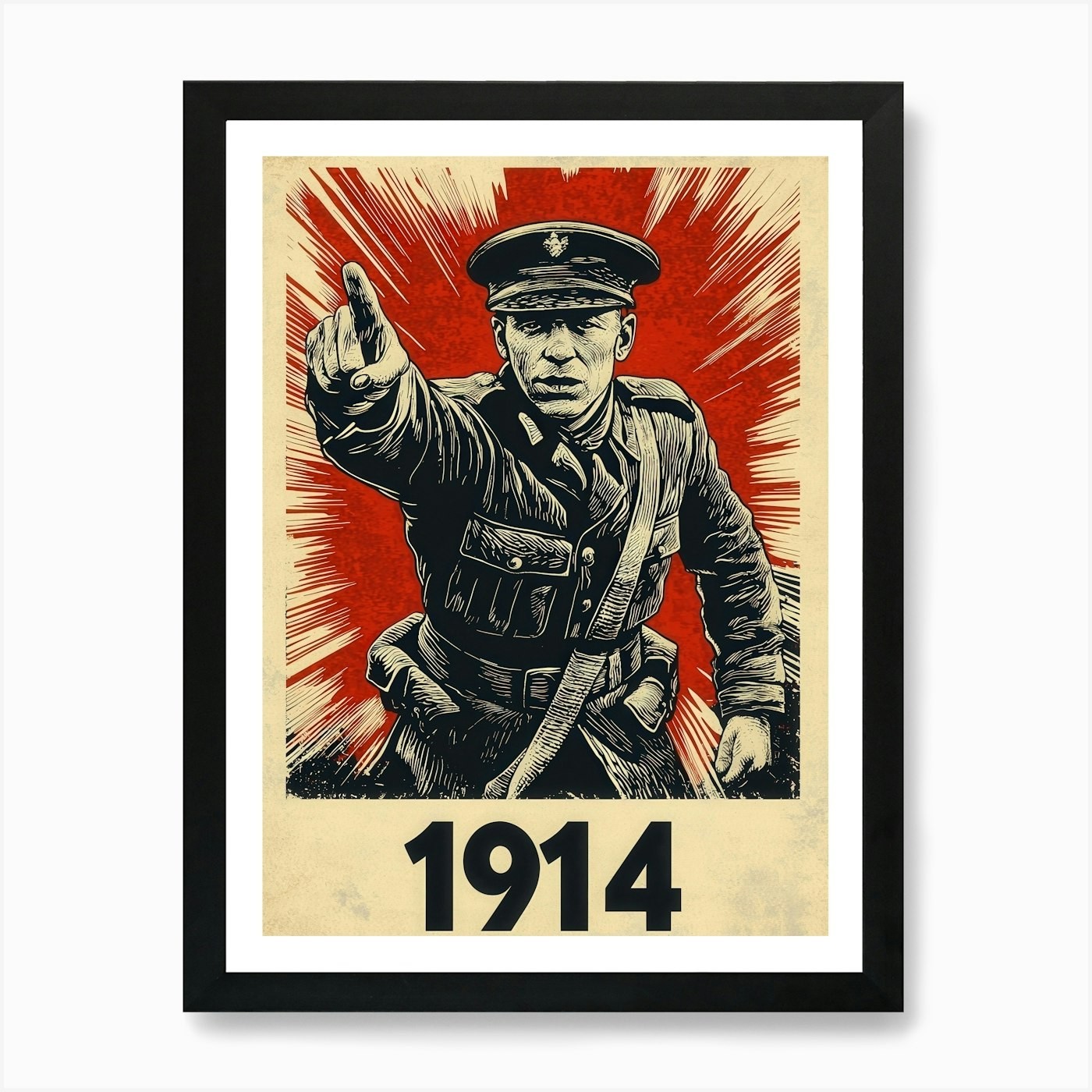Aihrgdesign A Vintage Recruitment P Framed Wall Art Poster Canvas Print Picture