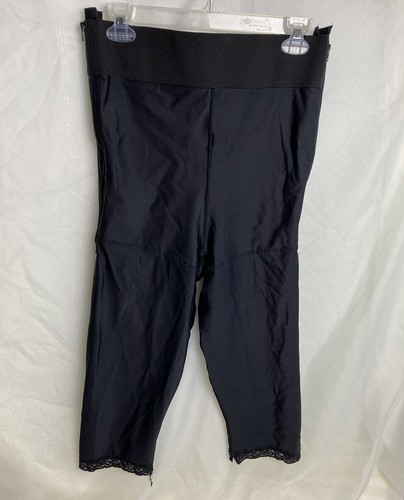 Surgery Compression Black High-Waist Girdle Pants Zippers