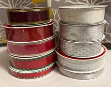 10 New Christmas Holiday Decorative Ribbon Assorted Lot Over 230 Feet 