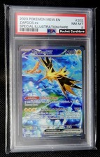 Pokemon Zapdos ex Full Art Holo SIR EN 202/165 Pokemon 151 PSA 8 come nuovo