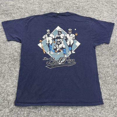 Vintage Top Dawg Shirt Mens Extra Large XL Blue Baseball Bull Pend Dogs Y2K 90s
