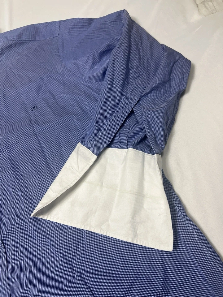 Camisa de vestir Turnbull & Asser azul puño francés Inglaterra para hombre 16. Foto 4 de 4