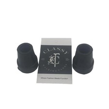 Standard Cane Tips in 1/2 inch Black - Pair