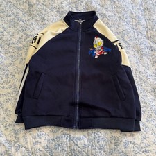 Navy ultraman kids zip up