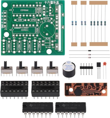 DIY Electronic 16 Music Sound Box Kit Module Practice Learning Kits Green 