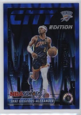2023 NBA Hoops Premium Stock City Edition 85/99 Shai Gilgeous-Alexander #26 04dh