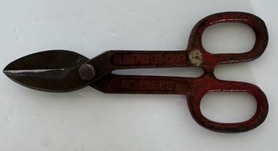 Globemaster Tin Snips Heavy Duty Sheers Metal Scissors 8  Long #69580 Vintage