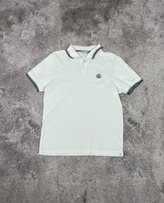 Moncler Polo Cotton Shirt Short Sleeve White Men's size M