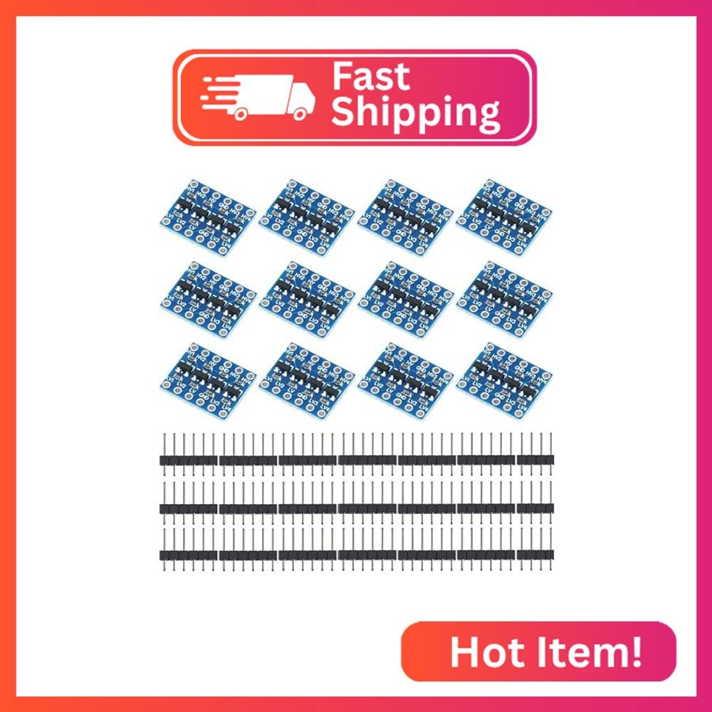 WWZMDiB 12 Pcs Logic Level Shifter Converter Module 4 Channel Bidirectional 3.3V