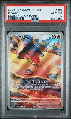 PSA 10 GEM MINT Magby 186/182 SV04: Paradox Rift Holo
