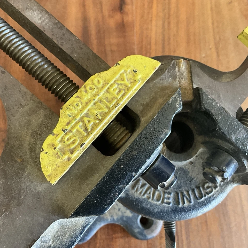 Винтажный Stanley No Тиски торцевые поворотные с наклонной рамой 400 сделано в США - Изображение 2 из 4