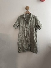 Everlane Linen Short Sleeve Button Down Shirt Dress Size Medium
