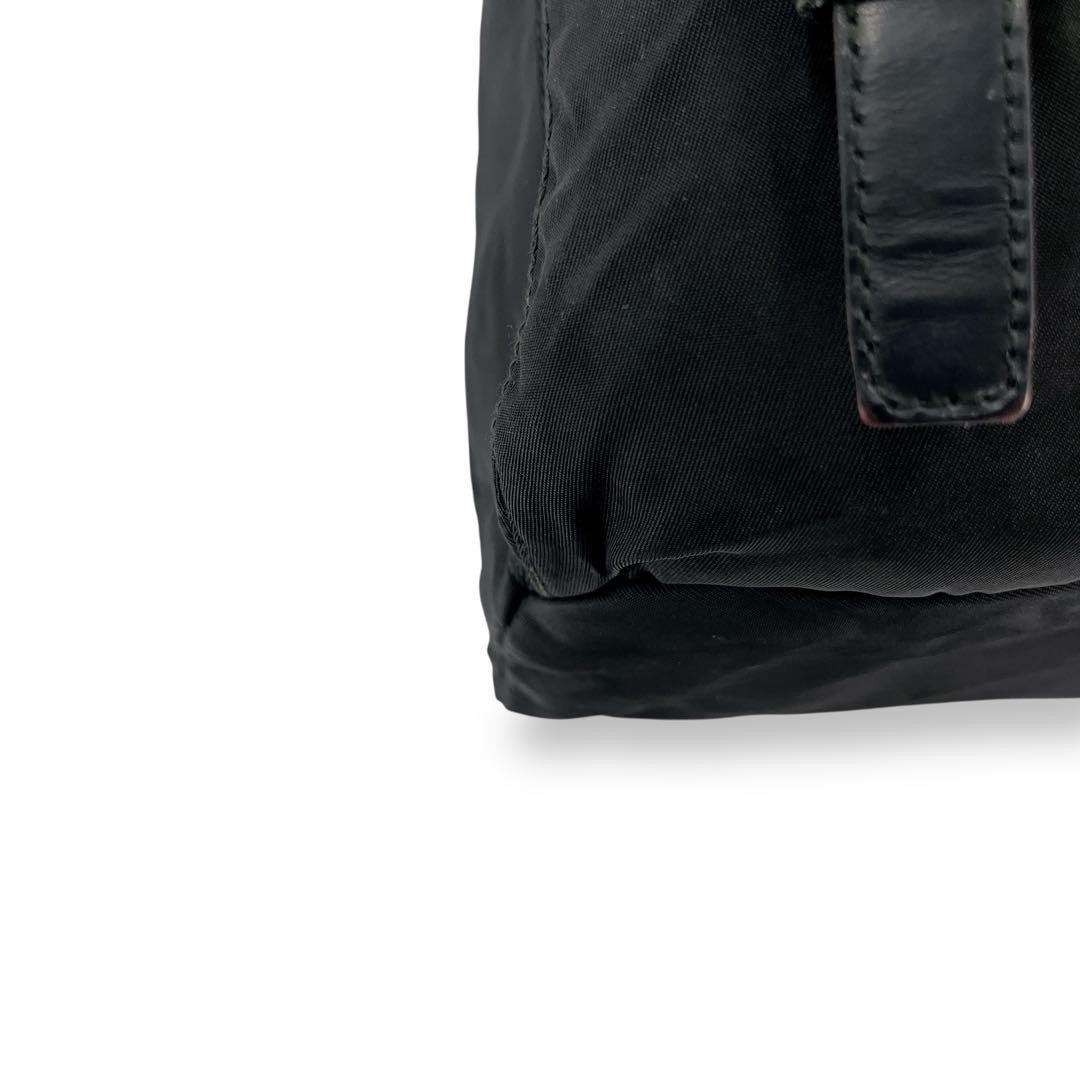 PRADA Mini Backpack Drawstring Pouch Triangle Log… - image 6