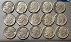 LOT OF 15 BETTER GRADE 90% SILVER 1946 ROOSEVELT DIMES BELOW MELT