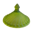 Vintage 5" Westmoreland Green Glass Round Candy Dish Replacement LID ONLY N