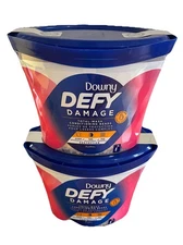 (2) Downy Defy Damage Total Wash Conditioning Beads  Floral Scent 18.1 oz Each