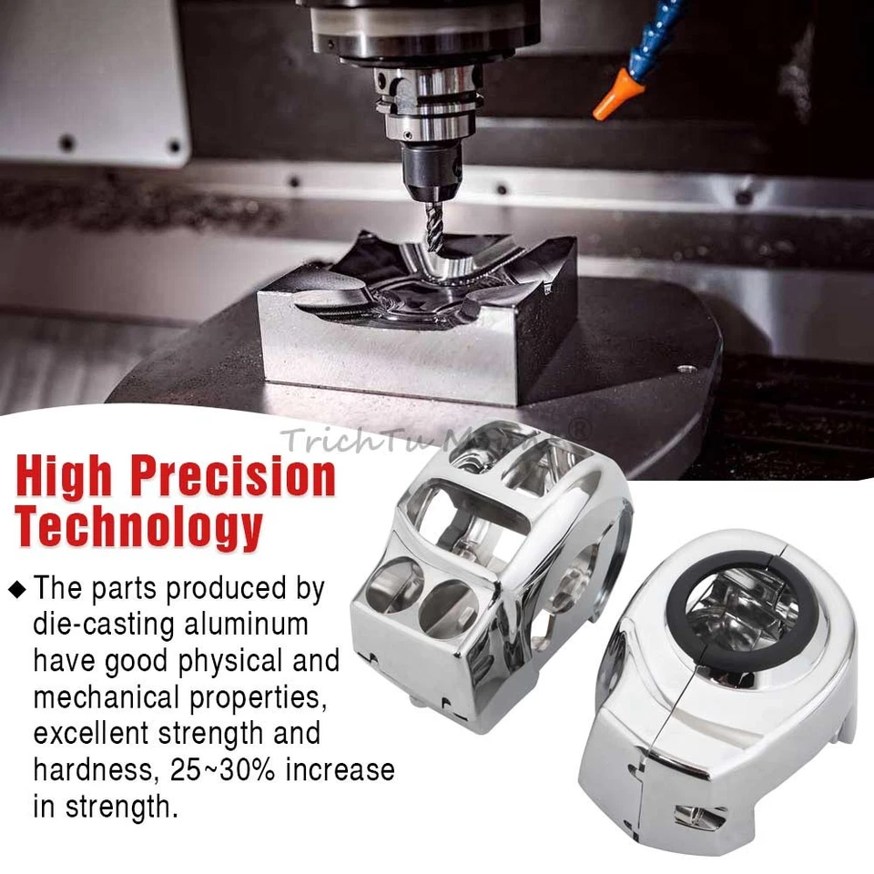 Chrome Switch Housing Cover Kit For Harley Touring 14-23 Aftermarket #71500185 - Image 2 of 4