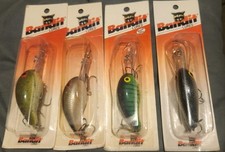 Lot of 4 New Assorted Bandit 300 Series Crankbait 2" Fishing Lures 
