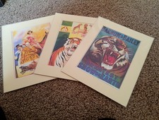 3 Reproduction Circus Posters 