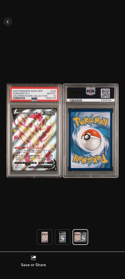 PSA 10 Zamazenta V (Shiny) SWSH293 SWSH: Sword & Shield Promo Cards Holo - Image 3 of 3