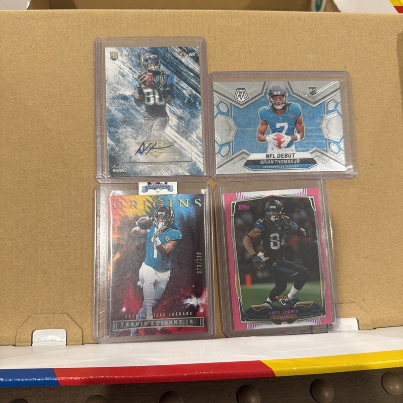 Jacksonville Jaguars Card Lot 1 Auto, 2 Rookies, 2 Numbered Cards