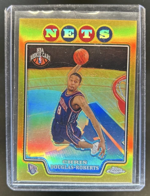 2008-09 Topps Chrome Chris Douglas-Roberts Refractor Gold RC Auto #/50 Nets