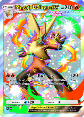 Pokemon Pocket TCG Card Full 2 Star Shiny Mega Blaziken EX Pulsing Aura  DIGITAL