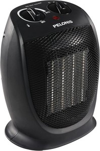 Portable 1500W Ceramic Space Heater, Quiet, 200 ft² Heat, 2-in-1