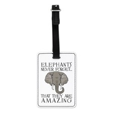 Elefanten Never Forget das Sie Sind Amazing Optischer Gepäck Tag Koffer Tasche