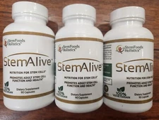 3 STEMALIVE STEM FOOD HOLISTICS NUTRITION FOR STEM CELLS 90 CAPSULES EA 07/2027