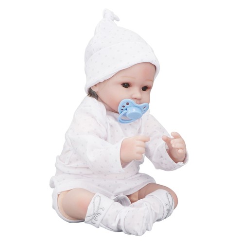 15inch Silicone Baby Doll Realistic Educational Soft Body Reborn Baby Dolls For✈ - Picture 11 of 12