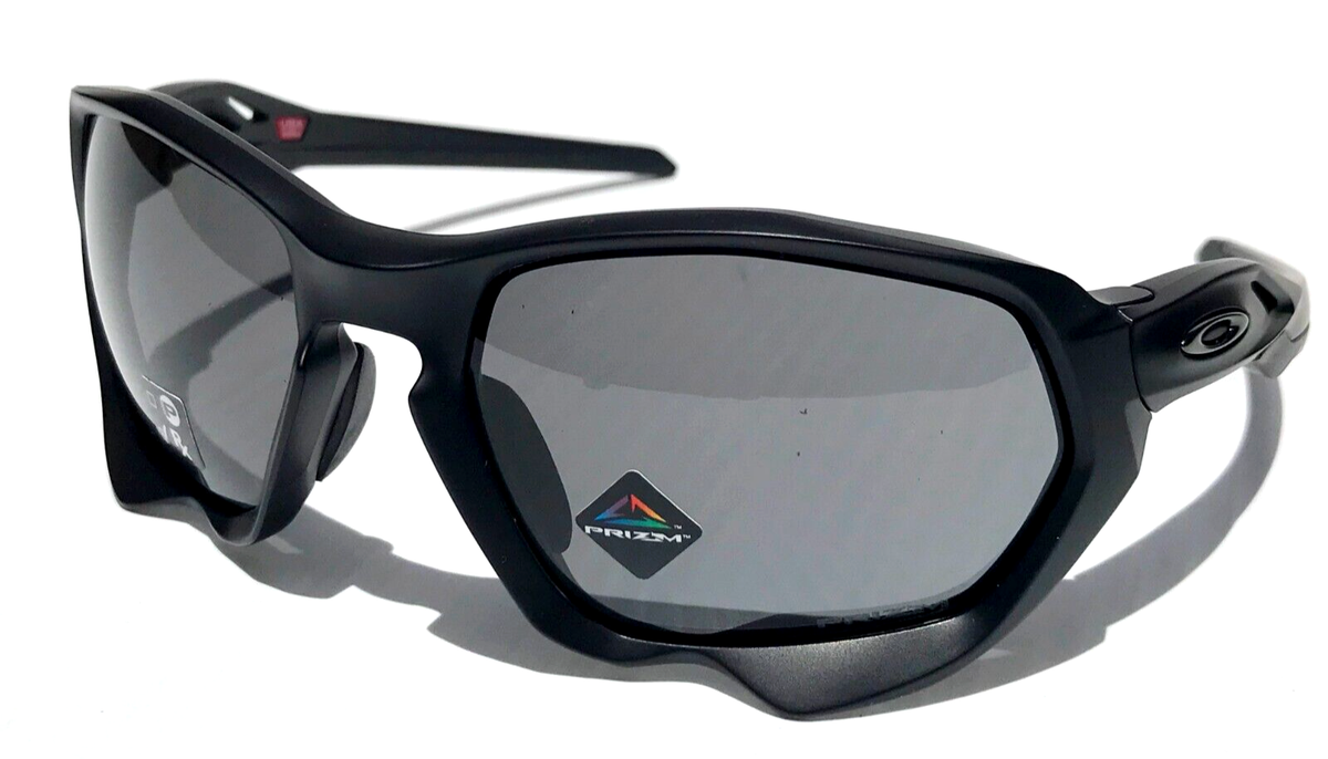 NEW Oakley PLAZMA Matte Black PRIZM Grey Bike Lens Sunglass 9019