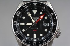 *Mint* SEIKO 5 Sports 42.5 MM GMT Automatic Black Dial Watch SSK001 4R34-00A0 5