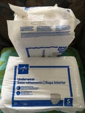 (2) 22 Pack MedLine Protection Plus Classic Protective Underwear Small(20"- 28")