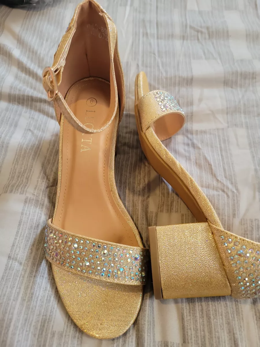 Gold sandals size 8 sale